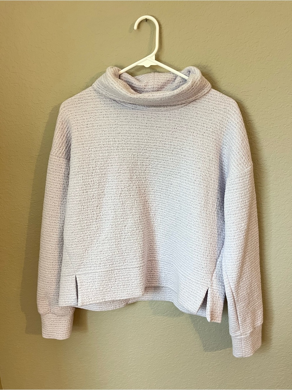 CALIA by Carrie Underwood Textured Funnel Neck Pullover Sweatshirt – Size Small